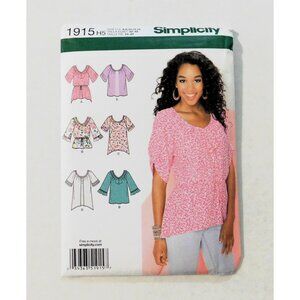 Simplicity 1915 Misses Tops Tunics Variations Sizes 6 - 14 Sewing Pattern Uncut